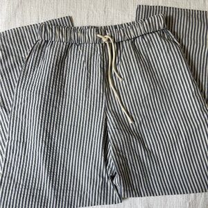NWT Happily Grey Striped Blue and White Pants